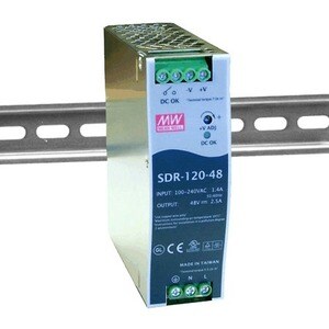 B+B SmartWorx 120W Single Output Industrial DIN RAIL With PFC Function - DIN Rail - 120 V AC, 230 V AC Input - 48 V DC Out