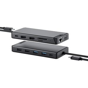 Alogic MV2 USB Type A, USB Type C Docking Station for Notebook - Memory Card Reader - SD - 100 W - Black - 2 Displays Supp