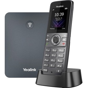 Yealink W73P IP Phone - Cordless - Corded - DECT - Wall Mountable, Desktop - Space Gray - VoIP - 1 x Network (RJ-45)