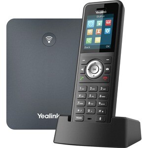 Yealink W79P IP Phone - Cordless - Corded - DECT - Wall Mountable, Desktop - Black, Classic Gray - VoIP - 1 x Network (RJ-45)