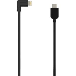 Right Angled Lightning to USB-C Charging Cable Black - Black - 9.84 ft Cord Length - USB Type C / Lightning