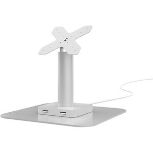 CTA Digital VESA Compatible Desk Mount with USB Ports and Cable Routing (White) - 75 x 75, 100 x 100 - VESA Mount Compatib
