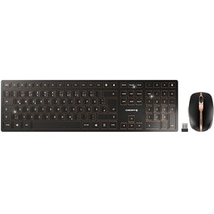 CHERRY DW 9100 Rugged Keyboard & Mouse - English (UK) - USB Scissors Wireless Bluetooth 4.0 2.40 GHz Keyboard - 105 Key - 