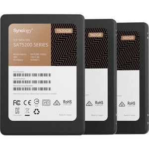 Synology SAT5200-1920G 1.92 TB Unidade de estado sólido - 2,5" Interno - SATA (SATA/600) - 1.3 DWPD - 4581 TB TBW - 530 MB