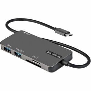 StarTech.com USB C Multiport Adapter, USB-C to 4K HDMI, 100W PD Pass-through, SD/MicroSD, 3xUSB 3.0, USB Type-C Mini Dock,