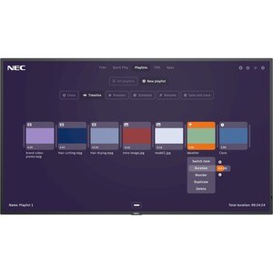 NEC Display MultiSync MA431-MPi4 1092.20 mm LCD Digital Signage Display - 24 Hours/7 Days Operation - Energy Star - In-pla
