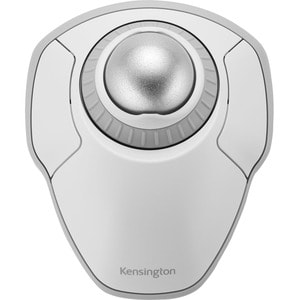 Kensington Orbit Wireless Trackball with Scroll Ring - White - Optical - Wireless - Bluetooth/Radio Frequency - 2.40 GHz -