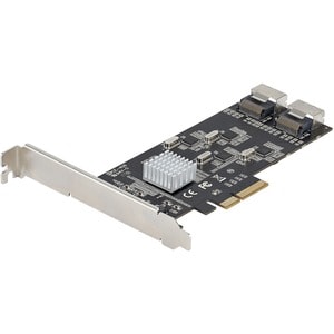 StarTech.com 8 Port SATA PCIe Card, PCI Express 6Gbps SATA Expansion Card with 4 Controllers, PCI-e x4 Gen 2 to SATA III A