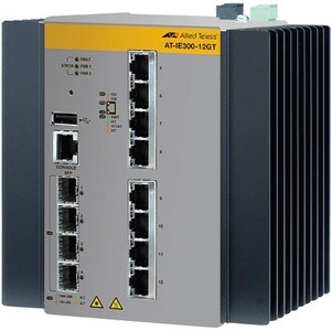 Allied Telesis IE300 AT-IE300-12GP-80 8 Portas Gerenciável Comutador de camada 3 - Gigabit Ethernet - 10/100/1000Base-TX, 
