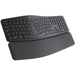 Logitech ERGO K860 Keyboard - Wireless Connectivity - USB Type A Interface - English (US) - QWERTY Layout - Graphite - Blu