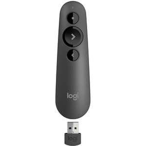 Logitech R500s Laser Presentation Remote, Bluetooth, USB-A Receiver, Presentation Clicker with Laser Pointer (Class 1) for