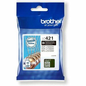 Brother LC421BK Standard Kapazität Tintenstrahl Tintenpatrone - Schwarz - Original - 1 Pack - Tintenstrahl - Standard Kapa