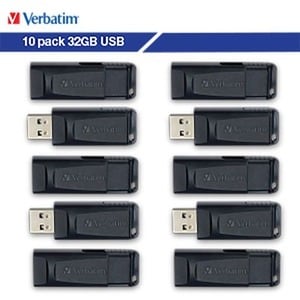 32GB Store 'n' Go® USB Flash Drive - 10pk Business Bulk - Black - 32GB - 10pk Business Bulk - Black