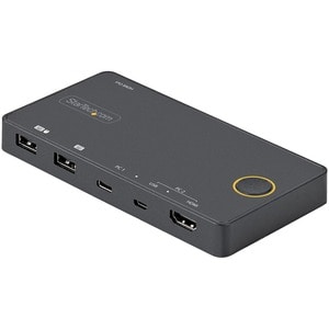 2 Port Hybrid KVM Switch HDMI + USB-A & USB-C, 4K 60Hz HDMI 2.0 Monitor - 2 Computer - 1 Lokaler Benutzer(n) - 3840 x 2160