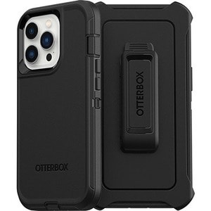 OtterBox Defender Rugged Carrying Case (Holster) Apple iPhone 13 Pro Smartphone - Black - Drop Resistant, Dirt Resistant, 