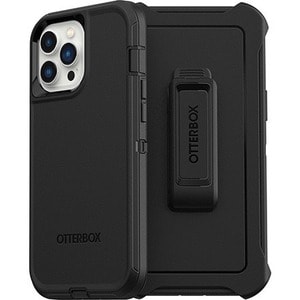 OtterBox Defender Rugged Carrying Case (Holster) Apple iPhone 13 Pro Max, iPhone 12 Pro Max Smartphone - Black - Drop Resi