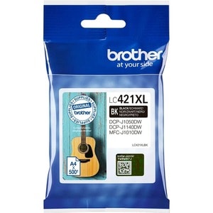 Brother LC421XLBK Original High Yield Inkjet Ink Cartridge - Black - 1 Pack - 500 Pages