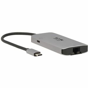 Eaton Tripp Lite Series 3-Port USB-C Hub - USB 3.x (5Gbps) Hub Ports, Gigabit Ethernet, Thunderbolt 3, 100W PD Charging, A
