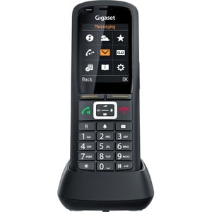 Gigaset R700H Pro Bluetooth/DECT Cordless Phone - Black - Cordless - Corded - 1 x Phone Line - 1 Simultaneous Calls - Spea