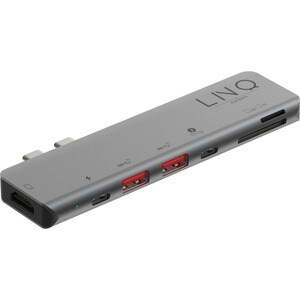 LINQ LQ48012 USB Type C Docking Station for Notebook/Tablet/Monitor - Memory Card Reader - SD, microSD - 100 W - 2 Display