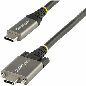 StarTech.com 3ft 1m Side Screw Locking USB C Cable 10Gbps, USB 3.1 Type-C Cable, 5A/100W PD, DP Alt Mode, Dual Screw Lock 