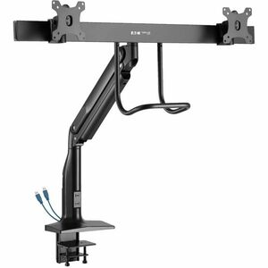 Eaton Tripp Lite Series Safe-IT Precision-Placement Dual-Display Desk Clamp or Grommet with Antimicrobial Tape for 17˘ to 