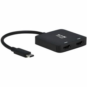 Eaton Tripp Lite Series USB-C Adapter, Dual Display - 4K 60 Hz HDMI, HDR, 4:4:4, HDCP 2.2, DP 1.4 Alt Mode, Black - 1 x Ty