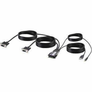 Belkin Modular VGA Dual-Head Host Cable 6 ft. - 6 ft Mini-phone/Modular/USB-A/VGA KVM Cable for KVM Console, KVM Switch, C