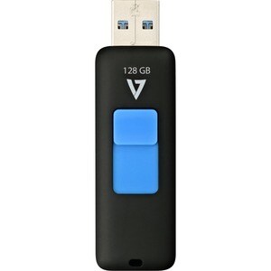 V7 128 GB USB 3.0 Unidade Flash - Preto - 100 MB/s Read Speed - 70 MB/s Write Speed
