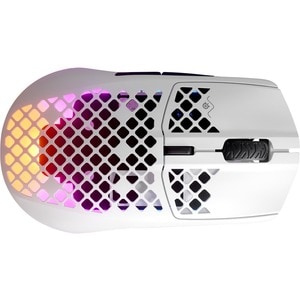 SteelSeries Aerox 3 Wireless Gaming Mouse - Bluetooth - USB Type C - Optical - 6 Button(s) - Snow - Wireless - 2.40 GHz - 