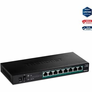TRENDnet TPE-TG380 8 Ports Ethernet Switch - 2.5 Gigabit Ethernet - 2.5GBase-T - TAA Compliant - 2 Layer Supported - 12 W 