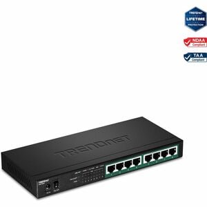 TRENDnet TPE-TG84 8 Ports Ethernet Switch - Gigabit Ethernet - 10/100/1000Base-T - TAA Compliant - 2 Layer Supported - 126