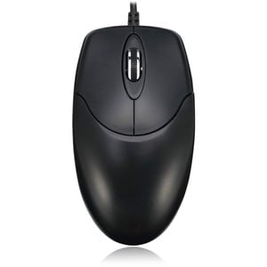 Adesso HC-3003US Mouse - USB - Optical - 3 Button(s) - Black - 1 Each - Cable - 1000 dpi - Scroll Wheel - Symmetrical