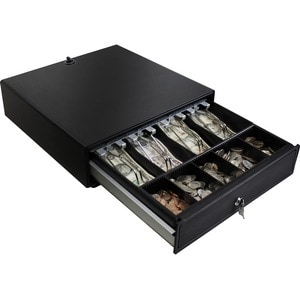 Adesso MRP-13CD Cash Drawer - 4 Bill - 5 Coin - 2 Media Slot - 3 Lock Position - Steel - 82.6 mm Height x 330.2 mm Width x