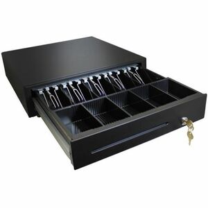 Adesso MRP-16CD Cash Drawer - 5 Bill - 8 Coin - 1 Media Slot - 3 Lock Position - Serial Port - Steel - 99.1 mm Height x 40