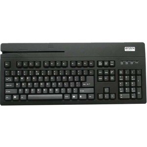 ID TECH Versakey Teclado POS - 105 Key(s) - Leitor de fita magnética - USB - Preto