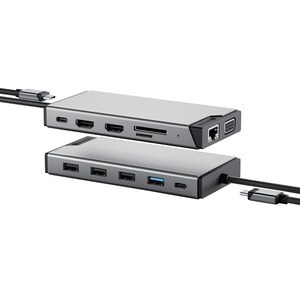 Alogic DV3 Universal Triple Display Docking Station - for Notebook - Memory Card Reader - SD - 100 W - USB Type A, USB Typ