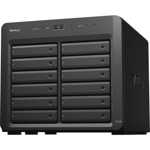 Synology DX1222 Drive Enclosure Serial Attached SCSI (SAS), SATA - Mini-SAS HD Host Interface Desktop - Hot Swappable Bays