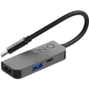 LINQ USB Type C Docking Station for Notebook/Monitor - 100 W - Black, Grey - 4K - 3840 x 2160, 1920 x 1080, 1280 x 720 - 1