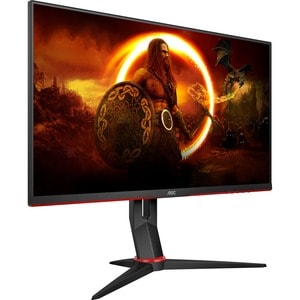 AOC AGON Q27G2S/EU 27" Class WQHD Monitor LCD para gaming - 16:9 - Preto mate, Vermelho - 68.6 cm (27") Viewable - Tecnolo