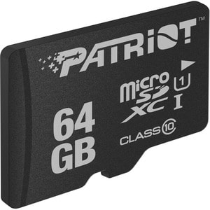 Patriot Memory 64 GB Class 10/UHS-I (U1) microSDXC - 1 - 80 MB/s Read - 10 MB/s Write