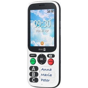 Doro 780X 4 GB Feature Phone - 7.1 cm (2.8") QVGA 320 x 240 - 512 MB RAM - 4G - Black, White - Bar - MediaTek MT6731V/ZA S