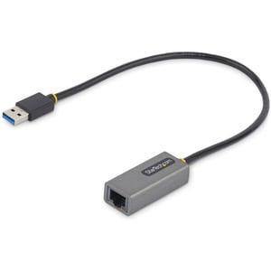 StarTech.com Adattatore USB Ethernet, Convertitore LAN USB 3.0 a Ethernet 10/100/1000 Gigabit, Cavo 30cm, Adattatore USB/R