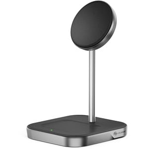 Alogic MagSpeed 2-in-1 Wireless Charging Station - Magnetic, Fast Charge Mode, Safety, LED Indicator - 1