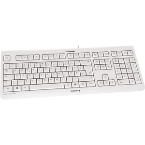 CHERRY KC 1000 Keyboard - Cable Connectivity - Light Grey - LPK Keyswitch - Calculator, Email, Browser, Sleep Hot Key(s) -