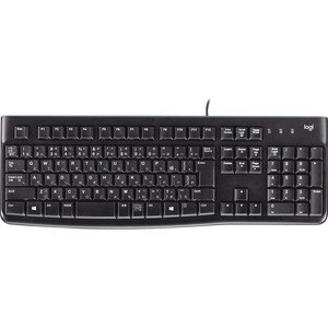 Logitech K120 键盘 - 电缆 连接 - USB 接口 - 黑 - PC