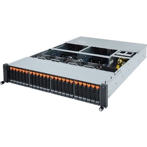 Gigabyte S260-NF1 Barebone System - 2U Rack-mountable - ASPEED AST2520 Graphic(s) - 24 2.5" Bay(s) - 100 Gigabit Ethernet 
