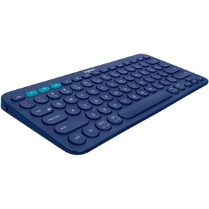 Logitech K380 键盘 - 无线 连接 - 蓝 - 蓝牙 - 3 - 10 m 首页, 后面 热键 - 铬操作系统 - 计算机, 智能电话, iPad mini - PC, Mac - AAA 支持的电池尺寸