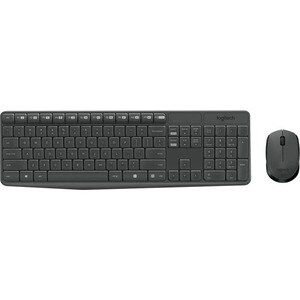Logitech MK235 键盘鼠标 - USB 无线 RF 2.40 GHz 键盘 - 键盘/键盘颜色: 黑 - USB 无线 RF 鼠标 - 光学 - 滚轮 - 指点设备颜色: 黑 - 对称 - AA, AAA - 兼容 PC