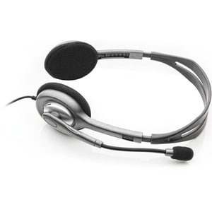 Logitech 有线 头戴式 立体声 耳机 - 黑 - 双声道 - 耳罩 - 32 欧姆 - 20 Hz 到 20 kHz - 235 cm 线缆 - 降噪, 双向 麦克风 - 迷你手机（3.5毫米）